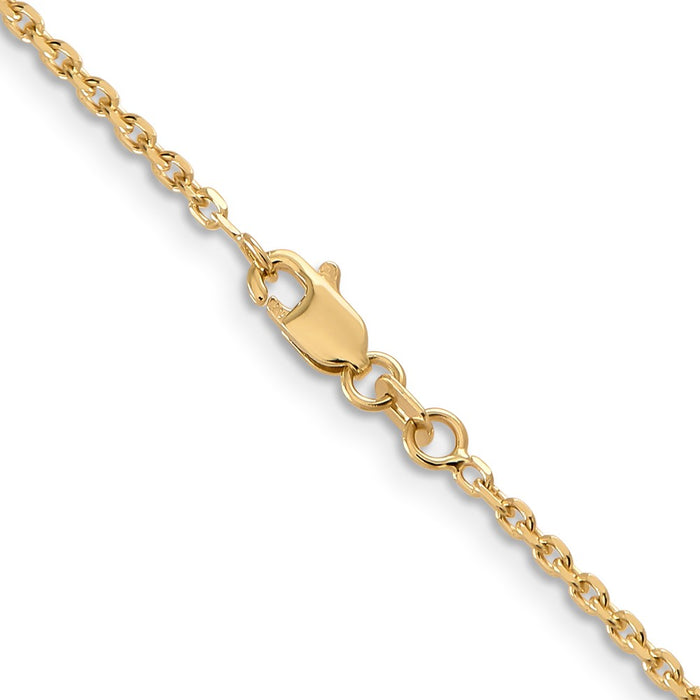 Shop 14K Gold 20-Inch Diamond-Cut Cable Chain - Stylish & Affordable Jewelry-3