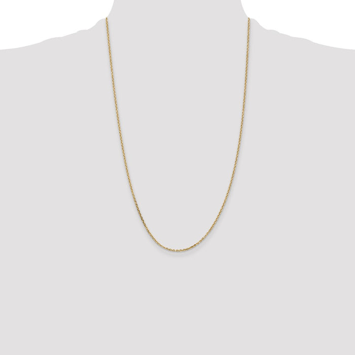 Buy Stylish 14K Gold 26-Inch Diamond-Cut Cable Chain - Affordable Quality!-4