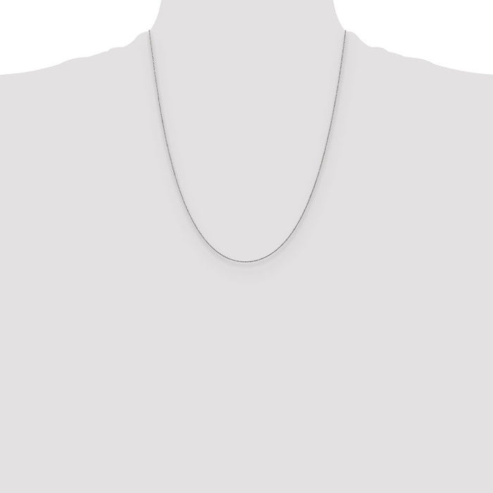 Shop Stylish 14K White Gold 0.75mm Round Open Link Cable Chain - Affordable Luxury-4