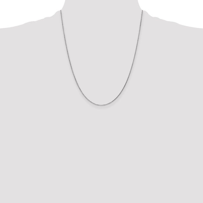 High-Quality 22-Inch 14K White Gold Diamond-Cut Cable Chain - Affordable Luxury-4