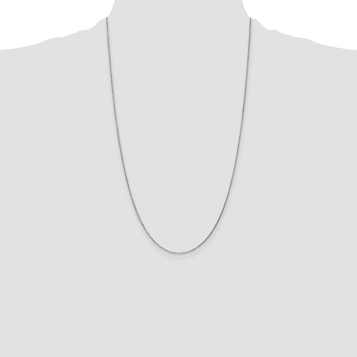Exclusive 14K White Gold Diamond-Cut Cable Chain 26-Inch, 0.95mm Stylish Value-4