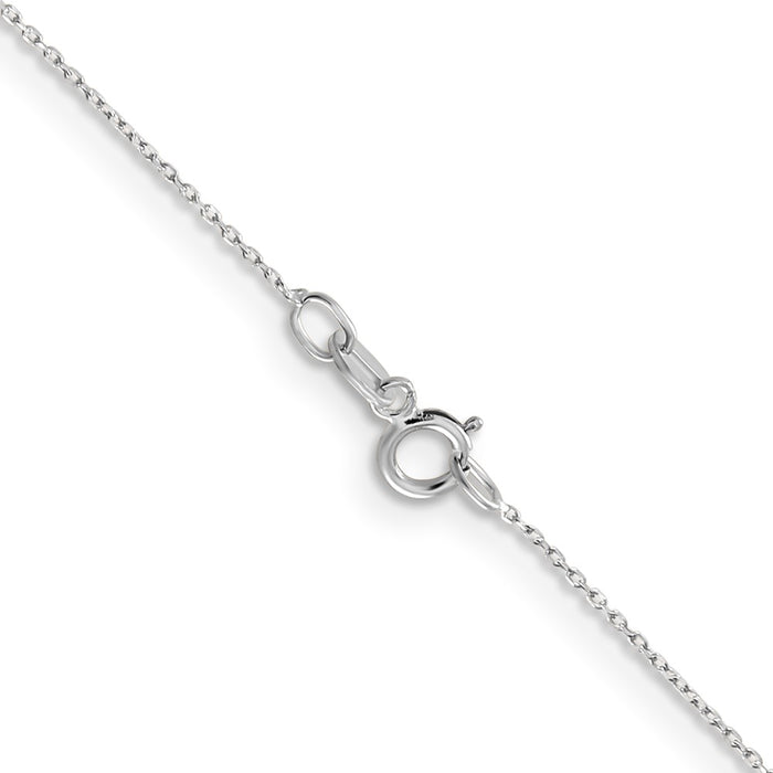 Shop Stylish 14K White Gold 16-Inch Diamond-Cut Cable Chain - 0.6mm Value!-3