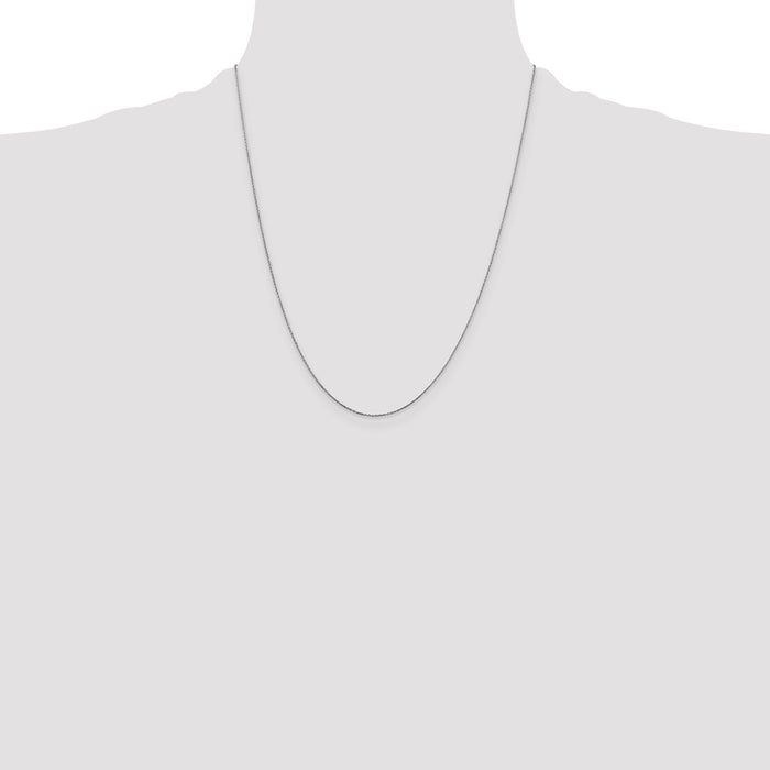 Shop Stylish 14K White Gold 22-Inch Diamond-Cut Cable Chain, 0.6mm-4