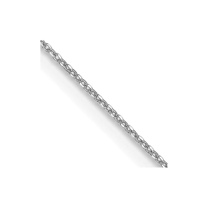 Buy Exclusive 14K White Gold 14-Inch Diamond-Cut Cable Chain - Stylish Value-1
