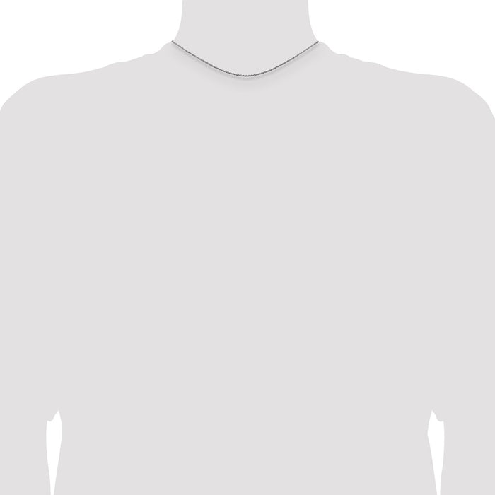 High-Quality 14K White Gold 14-Inch Diamond-Cut Cable Chain - Stylish Value!-4