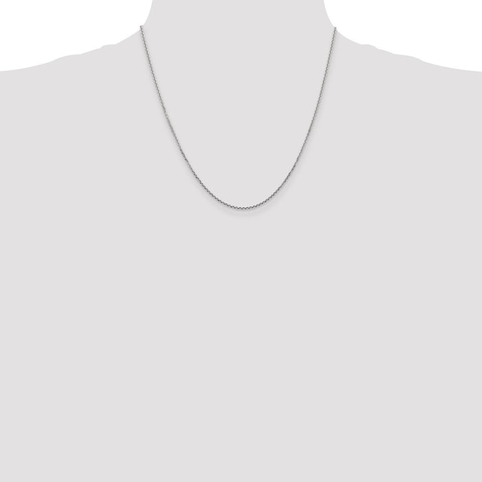 Buy Stylish 14K White Gold 20-Inch Diamond-Cut Chain, 1.45mm Thickness-4