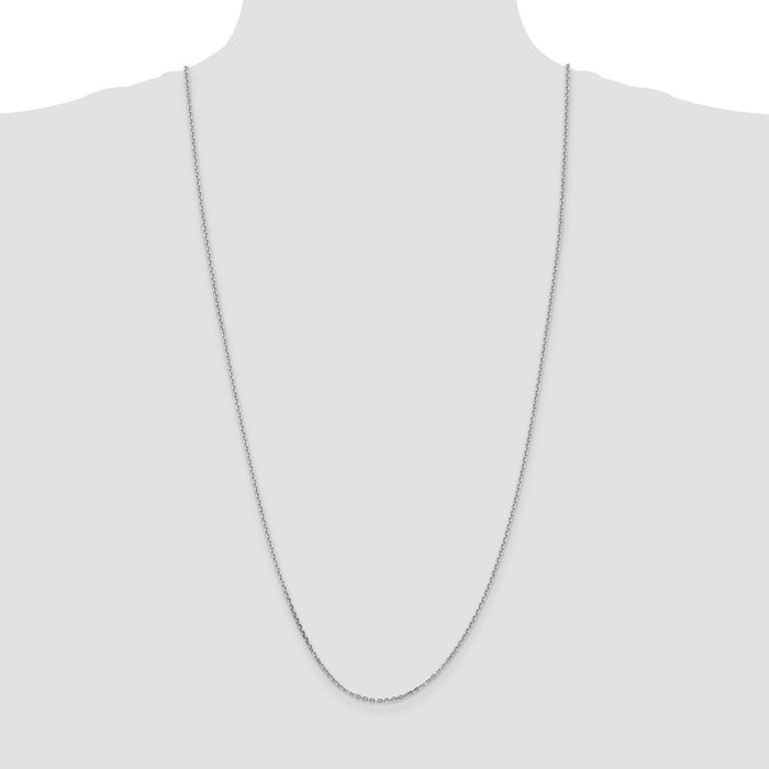 High-Quality 14K White Gold 30-Inch Diamond-Cut Chain - Stylish & Durable-4
