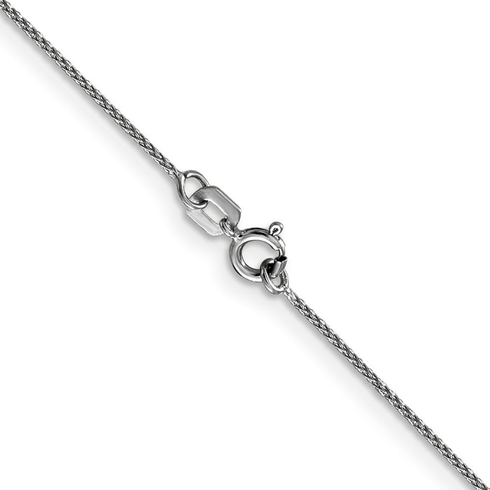 Shop Stylish 14K White Gold .85mm Diamond-Cut Spiga Chain - 20-Inch Length-3