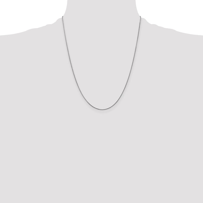 High-Quality 14K White Gold 22" .85mm Diamond-Cut Spiga Chain - Stylish Value!-4