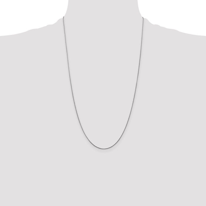 Buy 14K White Gold 26-Inch .85mm Diamond-Cut Spiga Chain - Stylish Luxury!-4