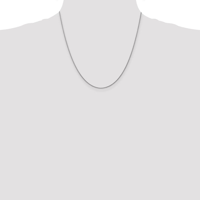 Shop Stylish 14K White Gold 20-Inch Diamond-Cut Spiga Chain - 1.05mm Thickness-4