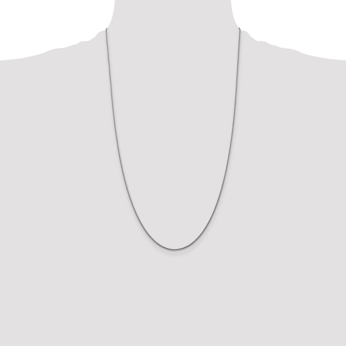 Shop Exclusive 14K White Gold 26-Inch Diamond-Cut Spiga Chain - 1.05mm Thickness-4