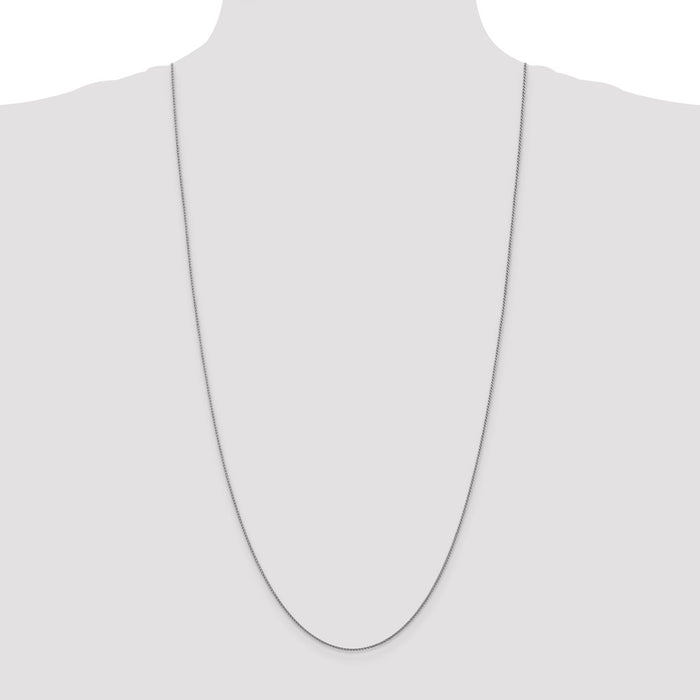 Shop Exclusive 30-Inch 14K White Gold Diamond-Cut Spiga Chain - 1.05mm, Stylish!-4