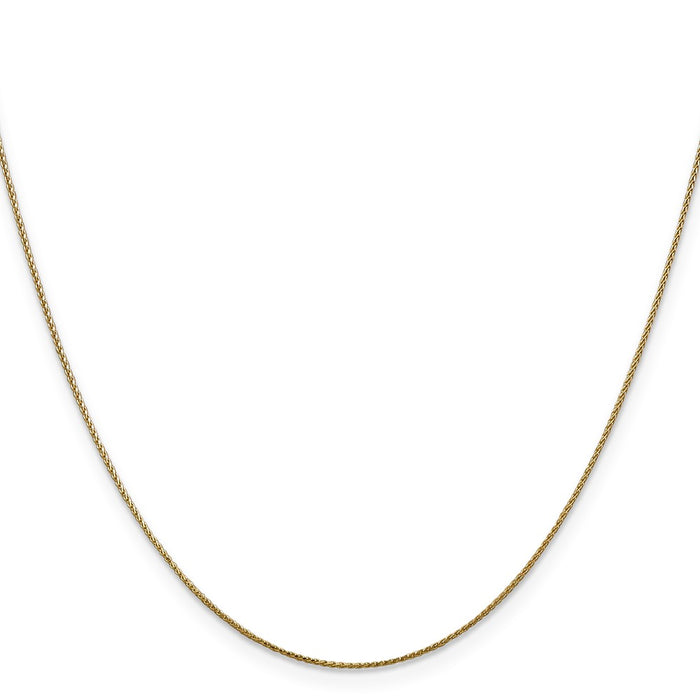 High-Quality 14K Gold 22-Inch 0.85mm Diamond-Cut Spiga Chain - Stylish Value!-2