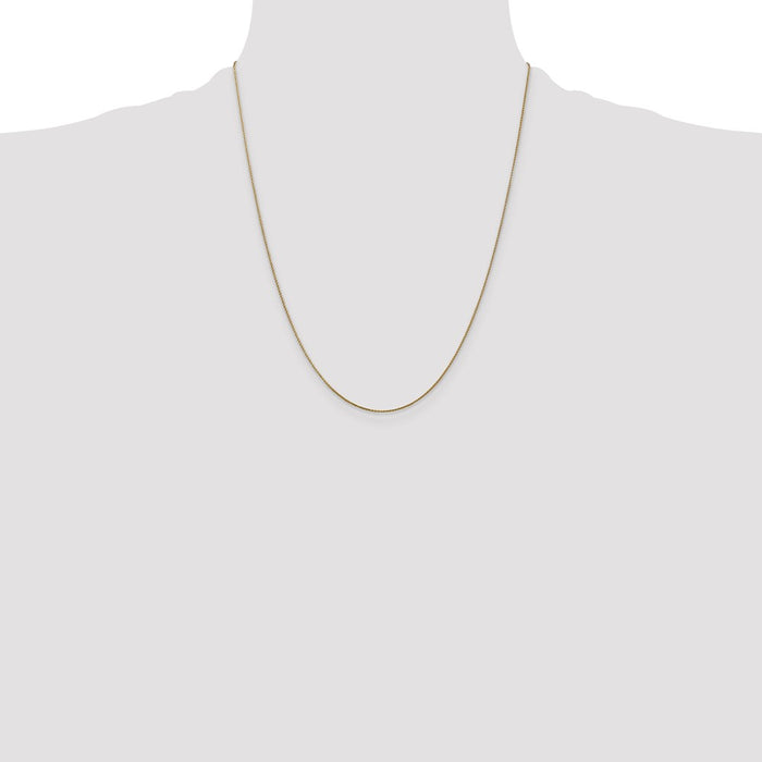 High-Quality 14K Gold 22-Inch 0.85mm Diamond-Cut Spiga Chain - Stylish Value!-4