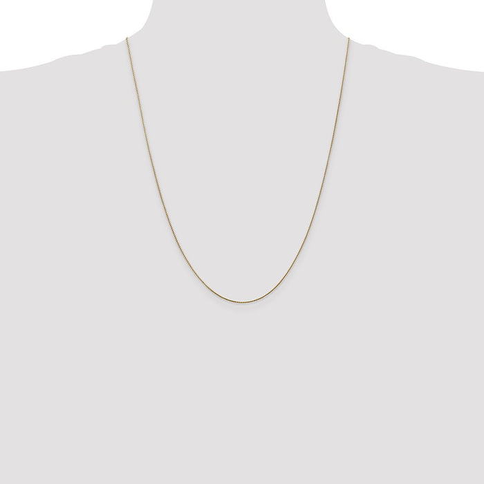 Buy 14K Gold 24-Inch 0.85mm Diamond-Cut Spiga Chain - Stylish Luxury!-4