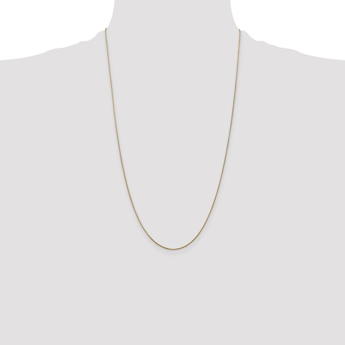 Exclusive 14K Gold 0.85mm Diamond-Cut Spiga Chain - 26-Inch Stylish Jewelry-4
