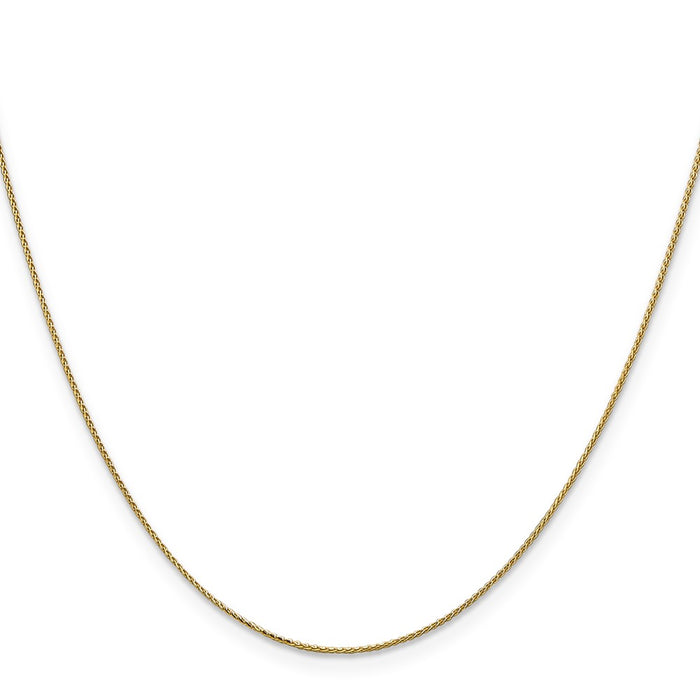 Buy Exclusive 14K Gold .85mm Diamond-Cut Spiga Chain - 18-Inch Stylish Design-2