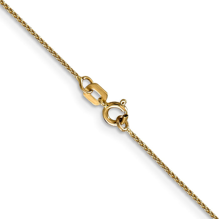 Buy Exclusive 14K Gold .85mm Diamond-Cut Spiga Chain - 18-Inch Stylish Design-3