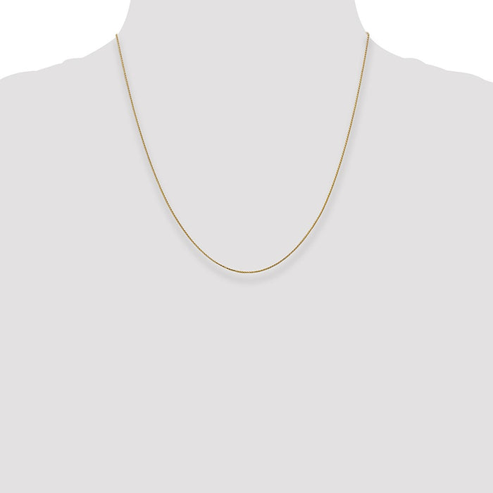 Shop Luxury 14K Gold 20-Inch 0.85mm Diamond-Cut Spiga Chain - Stylish Value!-4