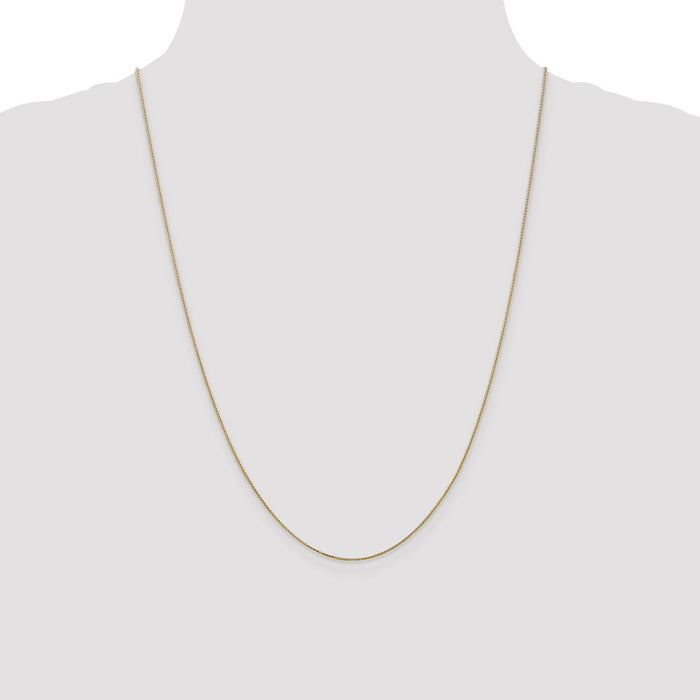 Buy Stylish 14K Gold 24-Inch Diamond-Cut Spiga Chain - 0.85mm, Luxury Design-4