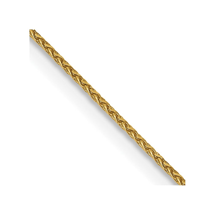 Buy Exclusive 14K Gold .85mm Diamond-Cut Spiga Chain - 18-Inch Stylish Design-1