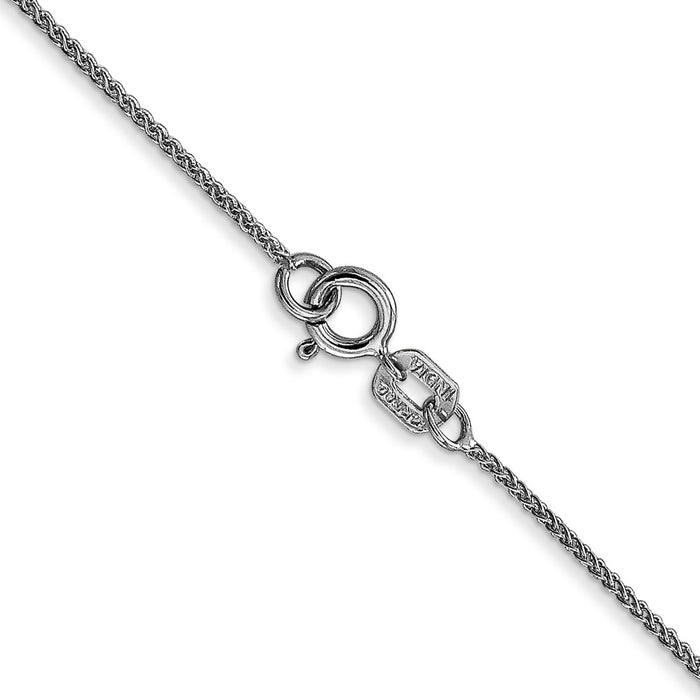 Buy Stylish 14K White Gold Spiga Chain 0.85mm - Luxury Spring Ring Clasp-3