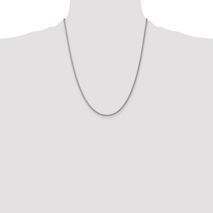 Shop 14K White Gold Spiga Chain 1.05mm - Stylish & Affordable Jewelry-4