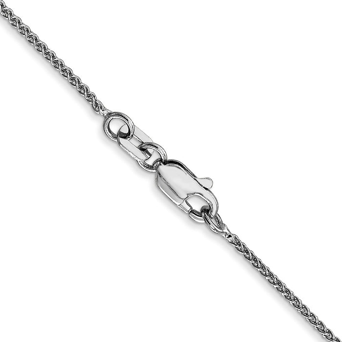 Order Stylish 14K White Gold Spiga Chain - 18-Inch, 1.05mm Thickness-3