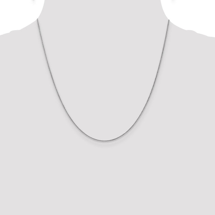 Shop Exclusive 14K White Gold Spiga Chain - 20-Inch, 1.05mm, Stylish Design-4