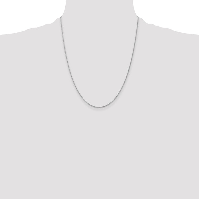 Shop Stylish 14K White Gold 22-Inch Spiga Chain - 1.05mm, Luxury Lobster Clasp-4