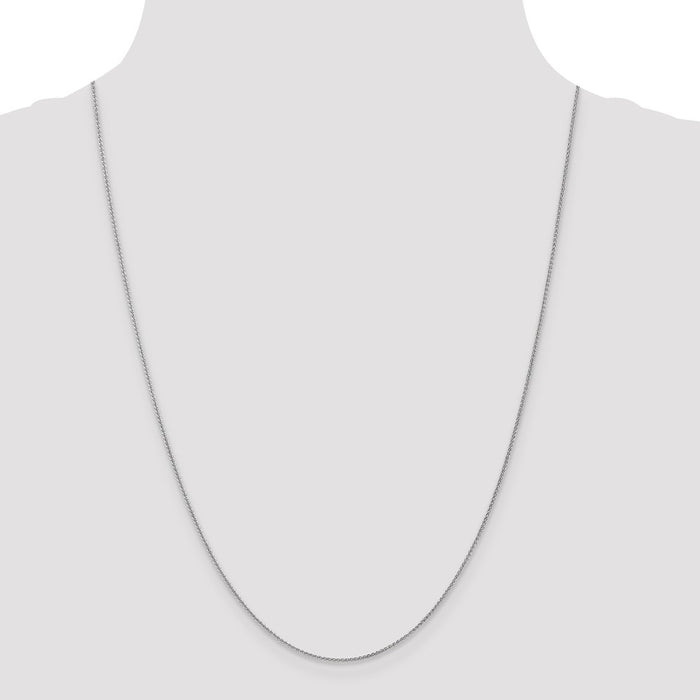 Shop 14K White Gold Spiga Chain - 24-Inch, 1.05mm, Affordable Luxury-4