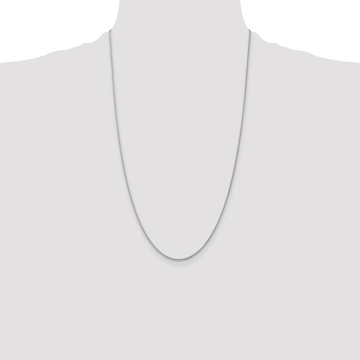Exclusive 14K White Gold 26-Inch Spiga Chain, 1.05mm Thick - Stylish Value!-4