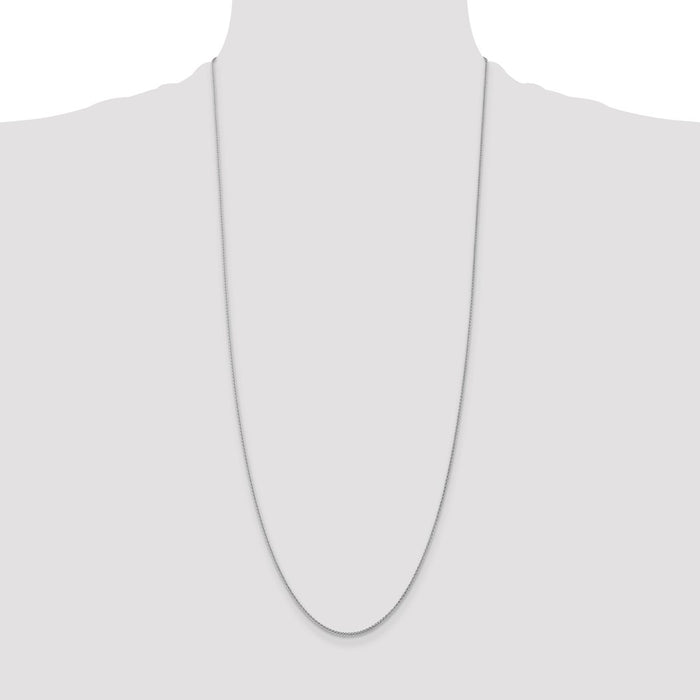 Buy Stylish 30-Inch 14K White Gold Spiga Chain - 1.05mm, Luxury Design-4