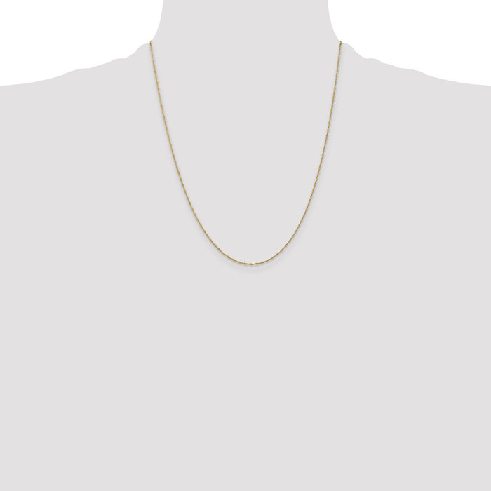 Buy 14K Gold 22-Inch Singapore Chain, 1mm - Luxury Style & Value!-4