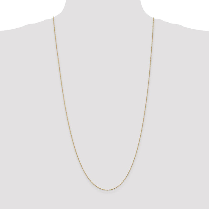 Buy Stylish 14K Gold 30-Inch Singapore Chain - High-Quality 1mm Design-4