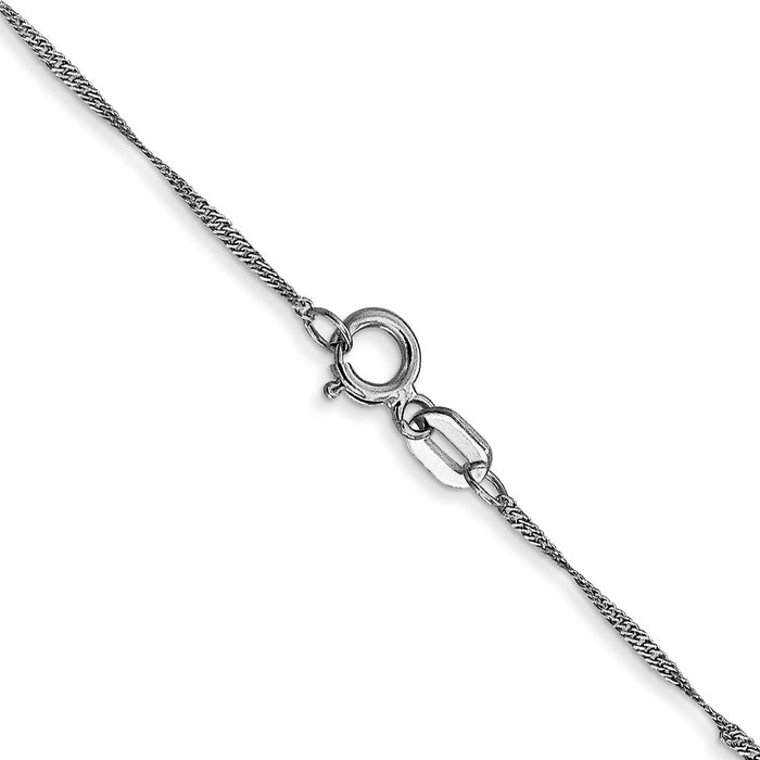 Buy 14K White Gold 30-Inch Singapore Chain - Stylish .85mm, Affordable Price!-3