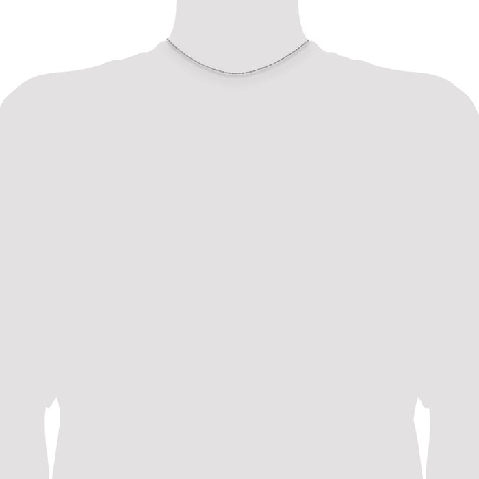 Buy Stylish 14K White Gold Singapore Chain - 14-Inch, 1.10mm, Affordable Price-4
