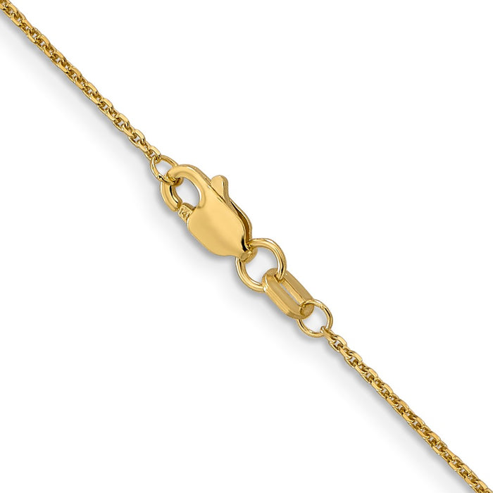 Shop Stylish 14K Gold 24-Inch Diamond-Cut Cable Chain - 0.95mm Luxury Design-3