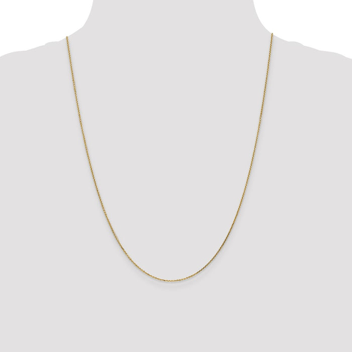 Shop Stylish 14K Gold 24-Inch Diamond-Cut Cable Chain - 0.95mm Luxury Design-4
