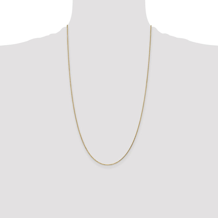 Shop 14K Gold 26-Inch Diamond-Cut Cable Chain - Stylish 0.95mm Thickness-4