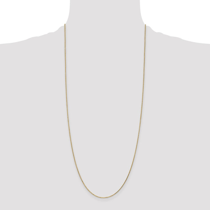 Shop 14K Gold 30-Inch .95mm Diamond-Cut Cable Chain - Stylish Luxury Accessory-4