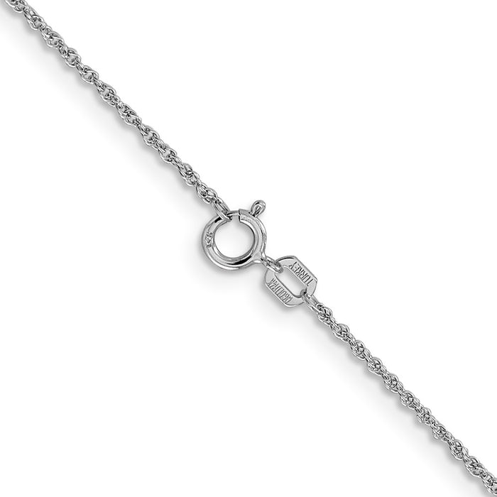 Shop 14K White Gold 22-Inch Baby Rope Chain - 1.1mm Stylish Luxury Jewelry-3