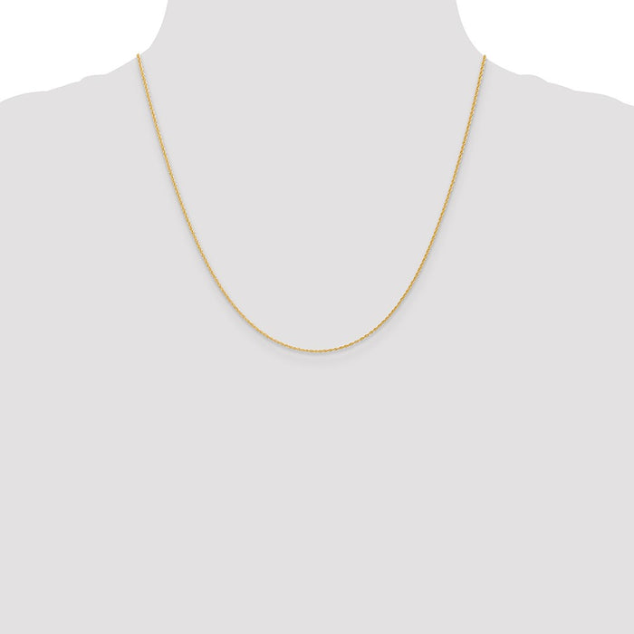 Shop Stylish 14K Gold Baby Rope Chain 20-Inch 1.1mm - Affordable Luxury!-4
