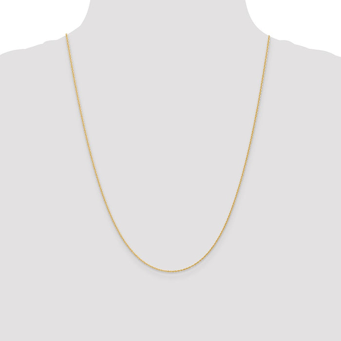 Shop Exclusive 14K Gold 24-Inch Baby Rope Chain 1.1mm - Stylish & Affordable-4