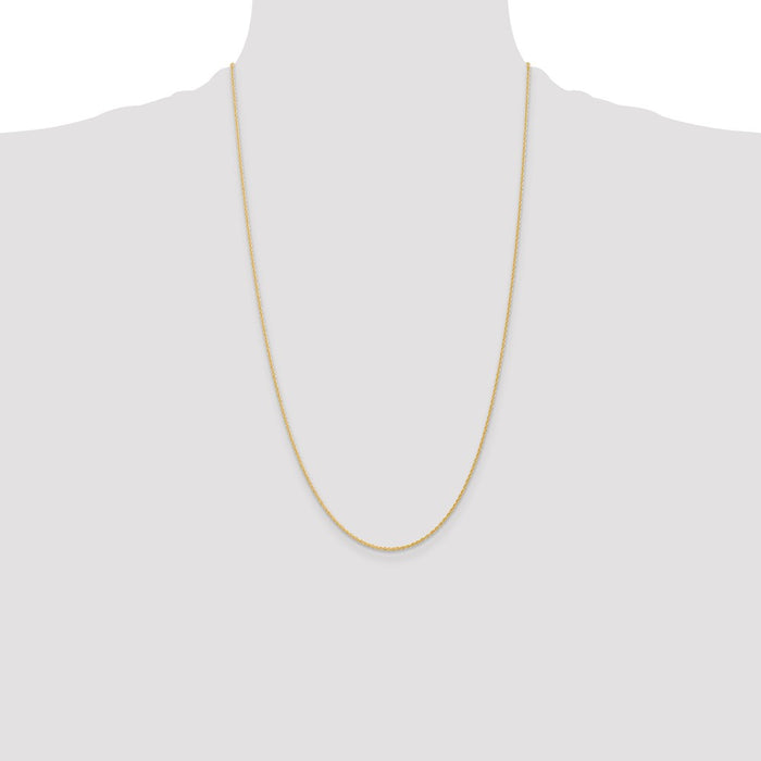 Buy Discounted 14K Gold 26-Inch Baby Rope Chain - 1.1mm, Stylish & Durable!-4