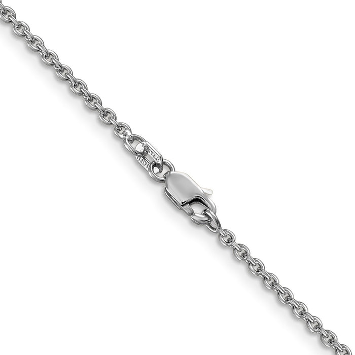 Shop Stylish 14K White Gold Forzantine Cable Chain - 24-Inch, 1.8mm Luxury-3