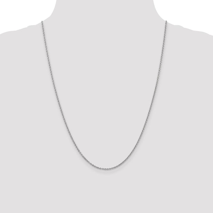Shop Stylish 14K White Gold Forzantine Cable Chain - 24-Inch, 1.8mm Luxury-4