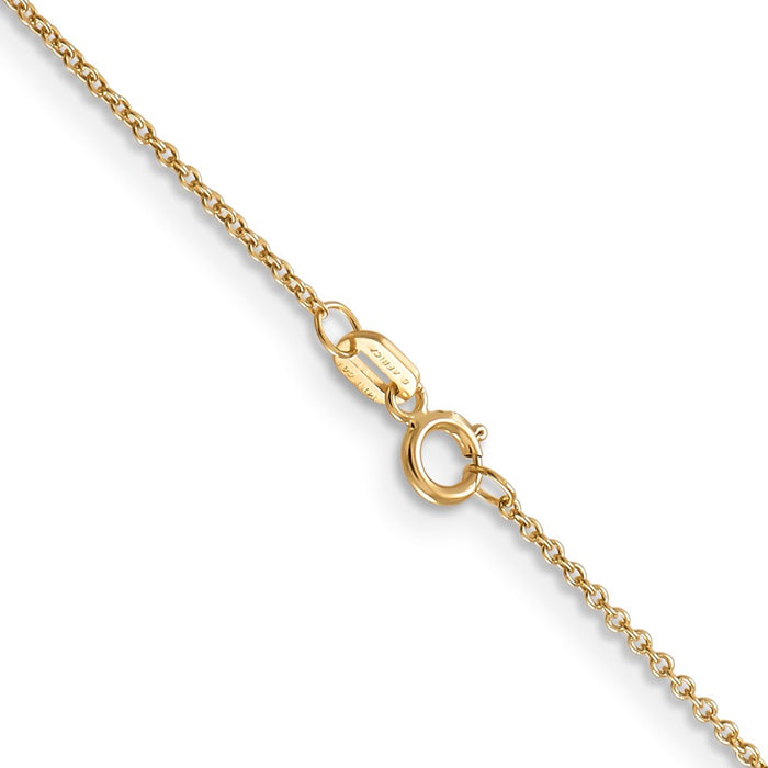 Shop 14K Gold 20-Inch .9mm Cable Chain - Stylish & Affordable Jewelry!-3