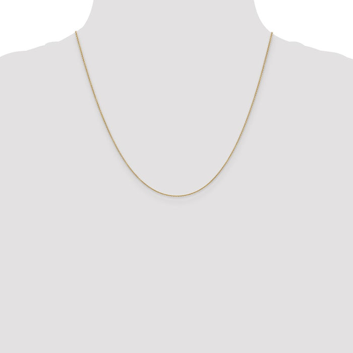 Shop 14K Gold 20-Inch .9mm Cable Chain - Stylish & Affordable Jewelry!-4